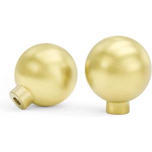 Goldenwarm 20 Pack Gold Knobs for Dresser Round Ball Brushed Gold Cabinet Knobs Brass Kitchen Drawer Hardware Cupboard Dresser Bathroom Single Hole