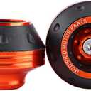 Front Fork Frame Sliders Wheel Crash Protector, Keenso CNC Aluminum Front Fork Wheel Frame Sliders Motorbike Falling Scooter Moped(Orange)