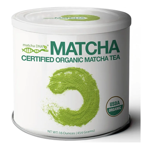 MATCHA DNA Certified Organic Matcha Green Tea Powder (16 oz TIN CAN) (BB 10/2027)