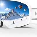 Ski Goggles for Men Women Adult & Youth, OTG Snowboard Goggles Anti Fog, Snow Goggles UV Protection Wide Vision (White Frame/Revo Silver Lens (Vlt 10.2%))