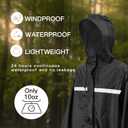 LOOGU Rain Jacket with Hood, Lightweight Long Raincoat, Camo Rain Poncho Waterproof for Men