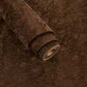 Dark Brown Velvet Wallpaper Self Adhesive Folded Velvet Drawer Liner Brown Felt Fabric Flocking Liner for Jewelry Craft Floral Leaves Felt Contact Paper for Cabinets and Drawers Bedroom
