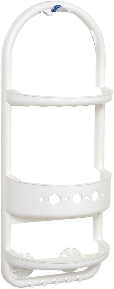 Zenith Products Frosted Plastic Over The Shower Caddy