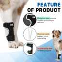 Dog Front Leg Brace with Removable Metal Springs- Adjustable Reflective Ankle Wrap for Dogs, Anti-Slip Reverse-Buckle Design Dog Ankle Brace for Arthritis, Sprains, Injury Recovery (Black, S)