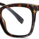 MAXJULI Blue Light Blocking Glasses,Anti Eyestrain & UV Protection Computer Eyeglasses TR90 6101 (Tortoise)