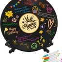 Vinyl Record Happy Birthday Decorations Guest Book Alternatives Feliz Cumpleaos Decoracion Party Supplies Favors Sign PosterLarge Birthday Card Great Gift for Men Women(Birthday)