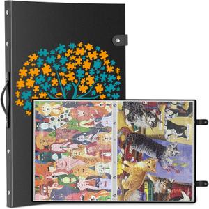 Puzzle Storage Folder for 1000 Pieces with 24 Sheets/48 Puzzles, Large Capacity Portable Puzzle Album to Store Finished Puzzles