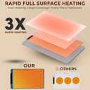 Electric Warming Tray for Food-Versatile Food Warming Mat for Parties- 3 Temperature Settings-Rollable & Portable,Premium Silicone Nano-Material with Auto Shut-Off - Heating Mat for Gatherings (Blue)