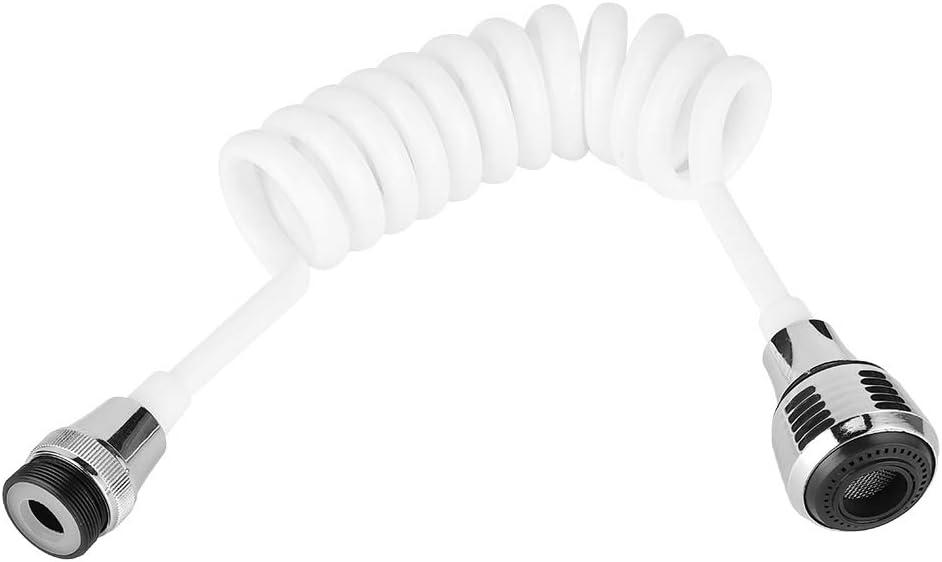 Kitchen Faucet Extender Hose, Sink Faucet Sprayer Attachment Faucet Extender for Kitchen Sink Long Hose Retractable Foaming Water Tap Flexible Tap Extension for Kitchen Sink(White)
