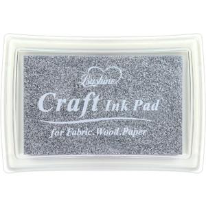 Craft Ink Pad for Rubber Stamps, Paper, Wooden, Fabric, Scrapbooking, Non-Toxic Finger Ink Pads for Kids (Silver)