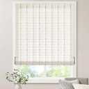 LazBlinds No Tools No Drill Bamboo Roller Shades, Cordless Bamboo Blinds, Light Filtering Roll Up Blinds for Windows, French Door, Porch or Patio, 23'' W x 64'' H, Whitewash B