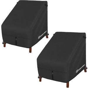 Porch Shield Waterproof Patio Chair Cover 2 Pack 30W x 33D x 34H in, Black