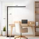 77" LED Floor Lamp, 7350LM Dimmable Eye-Care Standing Piano Lamp, 70W Modern Tall Reading Light Bright Lighting for Office Living Room Bedroom, 4000K Natural Daylight - Black