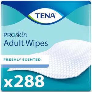 TENA Adult Wipes for Incontinence, Body Cleansing Wipes for Adults, ProSkin - 288 Count