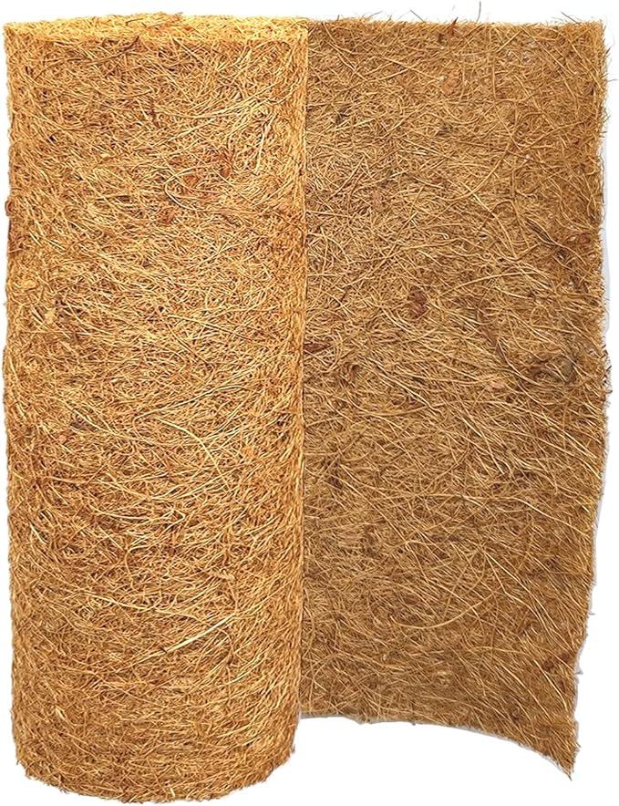 15x160 inch Natural Coco Liner Roll Coconut Coir Liner Sheets Coco Mat for Planter Window Box Flower Basket Garden Decoration Animal Pet Pad Liner