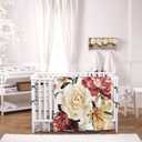 Rose Watercolor Flowers Baby Blanket Ultra Soft Throw Blanket All Season Warm Light Weight Cozy Plush Blankets for Home Bedroom Sofa Chair Travel, 40"X30"