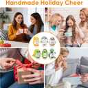 6 PCS Positive Crochet Animals with Base, Funny Handmade Emotional Support Potato Duck Penguin Turtle Dinosaur Avocado, Cute Mini Crochet Stuffed Animal for Friend Coworker Inspirational Gift