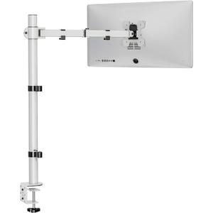 WALI Tall Monitor Stand Desk Mount, Single Extra Tall Monitor Arm Bracket for Computer Screen up to 32 inch, 22lbs (M001XL-W), White