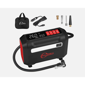 ROCGORLD R8 Tire Inflator Portable Air Compressor, DC 12V Air Compressor Portable with Large Dual Digital Screen, 3X Faster Inflation Air Pump for Car, Bike, Ball, Motor