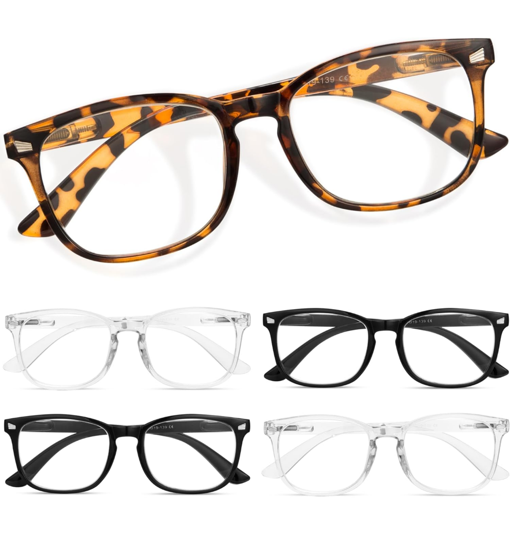 CCVOO Reading Glasses for Women/Men, Eyeglasses, Blue Light Readers for Women/Men, Computer Eye Glasses, Cheaters, +2,5