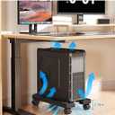 Adjustable Computer Tower Stand, Ventilated Mobile CPU Holder