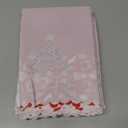 70x120inches Red Christmas Tablecloth Green Xmas Holly Tree Bordered Rectangular Table Cloth Waterproof and Stain Resistant Fabric Table Cover for Winter Holiday Xmas New Year Party Decor
