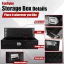39x13x10 Inch Aluminum Truck Tool Box Heavy Duty Diamond Plate Pickup Tool Boxes Underbody Truck Bed Toolbox with Lock and Keys Suitable for Pickup RV Van Trailer Black