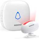 Wireless Motion Sensor Door Chime: Business Entry Doorbell Indoor Motion Detector Buzzer (500Ft Range, 32 Tunes, 5 Level Volume) Store Entrance Alert Bell Bed Alarm for Elderly Dementia Patients