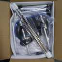 FSA/HSA Eligible Sliding Shower Chair Tub Transfer Bench for Bathtub with Swivel Seat, Padded Shower Bench with Pivoting Arms, Height Adjustable Shower Seat, 350 lbs, Blue, Larger