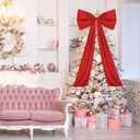 Wavwavw Red Large Bow Decor Big Bow Coquette Birthday Decoration for Room Giant Satin Ribbon Tie for Party Backdrop Wedding Bridal Shower Valentine's Day Wall Hanging Decor (24 x 36 Inches)