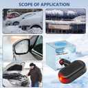 2 x Car Interference Antifreeze Instrument,Universal Solar Car Windshield De-Icer,Reusable Anti-Ice Solution,Automotive Snow Removal Tool for Winter Emergency(3PCS)