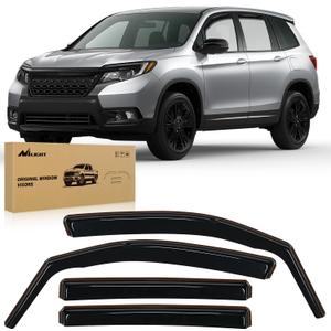 Nilight in-Channel Rain Guards for Honda Passport 2019 2020 2021 2022 2023 2024 2025, Vent Window Visors, Original Window Deflectors-4PCS (Honda Passport 2019-2025)