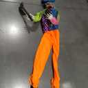 Halloween Animatronics 6 Ft Standing Clown - 72 Inch Animated Scary Talking Decoration with Sound Activated, Creepy Voice, Spooky Move, Light-Up Eyes, Haunted Horror Prop for Indoor, Outdoor, Yard