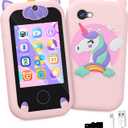 Kids Smart Phone for Girls Unicorns Gifts for Girls Toys 8-10 Years Old Phone Touchscreen Learning Toy Christmas Birthday Gifts for 3 4 5 6 7 8 9 Year Old with 8G Memory Card