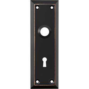 2 Pack Mortise Lock Door Plates for Interior Doors, Old Style Mortise Door Knob Replacement, Door Escutcheon Plates Oil Rubbed Bronze