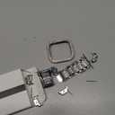 Mosonio Compatible with Apple Watch Band 38mm 40mm 41mm 42mm 44mm 45mm 46mm 49mm with 2 Pack Case Women, Jewelry Replacement Metal Bands Strap with Bling PC Protective Case for iWatch Ultra SE Series 11/10/9/8/7/6/5/4/3/2/1 (Silver) Size: 42mm (Series 11/10)