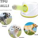 MEKAPLE Automatic Dog Ball Launcher, Upgraded Interactive Dogs Balls Thrower for Small and Medium Dogs, Distance Adjustable Mental Stimulating Dog Toys with 4 Durable Etpu Balls 2.2 Inch (Yellow)