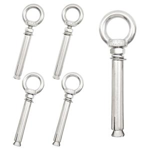 5Pcs Expansion Eye Bolt M8x90mm 304 Stainless Steel Expansion Screws Heavy Duty Ring Lifting Expansion Anchor Eyebolt Closed Hook Wall Concrete Eye Bolt Fasteners (M8*90MM)