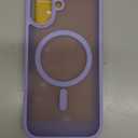 Miracase Magnetic for iPhone 17 Case (Compatible with MagSafe) with Screen Protector Military-Grade Protection, Anti-Fingerprint Translucent Matte Phone Cover for iPhone 17 6.3 inch, Light Purple