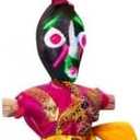 Artisan Owl New Orleans Novelty Voodoo Doll Souvenir with White and Black Pins (Pink)