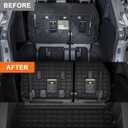 Cargo Mat with Backrest Protection for 2021-2025 2026 Toyota Sienna, TPE All Weather Protection Cargo Liner with Velcro Rear Seats Backrest car Accessories-Black