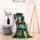 Frog Fleece Blanket - Soft and Cozy Throw Blanket for Kids and Adults, 50 x60inches