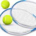 4 Pack Tennis Rackets for Adults Recreational 4 Players Pre Strung 27 Inch Tennis Racquets Lightweight Rackets Bulk with Balls Overgrips for Training, 27 inches , 100-135 sq. inches