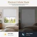 SERLMWNT No Drill Cordless Blackout Cellular Shades,30" W x 64" H,White