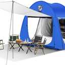 Universal SUV Camping Tent with Spacious Awning, 4000mm Waterproof Car Tent, Up to 4-Person Sleeping Capacity Camping Accessories, Easy Setup for Backpacking Traveling Hiking Outdoors