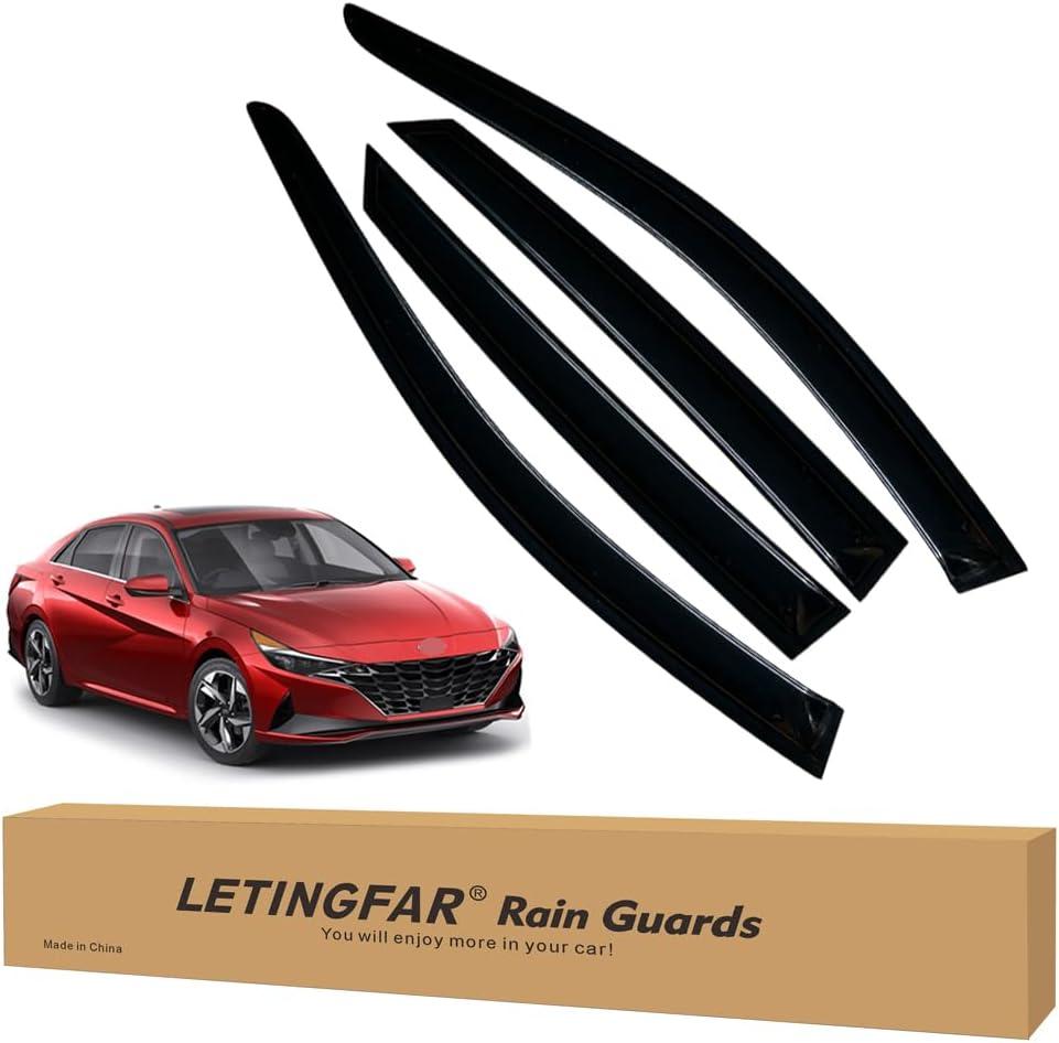 Window Visors Rain Guards for Hyundai Elantra 2021 2022 2023 2024 Accessories, Wind Deflectors Vent Shades for Hyundai Elantra