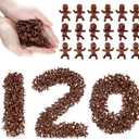 120 PCS Plastic Babies for Games, 1 Inch Mini Babies Bulk for Baby Shower Game, Tiny Baby Figurines for My Water Broke Ice Cube Game, King Cake Babies for Party Decorations (Black)