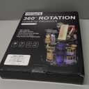 Masirs 360 Rotating Makeup Organizer Countertop - Adjustable Shelf Height - The Perfect Round Spinning Cosmetic Organizer for Bedroom Dresser or Vanity Countertop Storage (Clear)