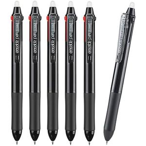 Aozora Erasable Pens Multicolor Click Fine Point 0.5mm 3color Pen in One Retractable Multi Color Erasable Gel Pens for Completing Sudoku and Crossword Puzzles 5 Pack