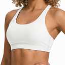 Buauty Mid Impact Sports Bras for Women with Removable Padded, Medium Support Racerback Bra Strappy Yoga Bras for Fitness (XL)